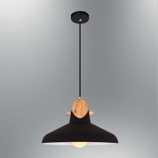 Modi Lighting Tekli Siyah Ahşap Detay Sarkıt MOD-AV-4551-1BSY