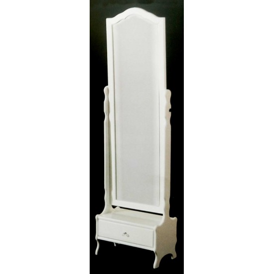 Beyaz Çekmeceli Boy Aynası MOD-OA-A104