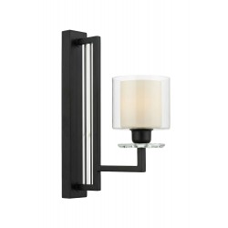 AVONNI AP-60190-1BSY Siyah Kaplama Aplik E27 Metal Cam 32x15cm