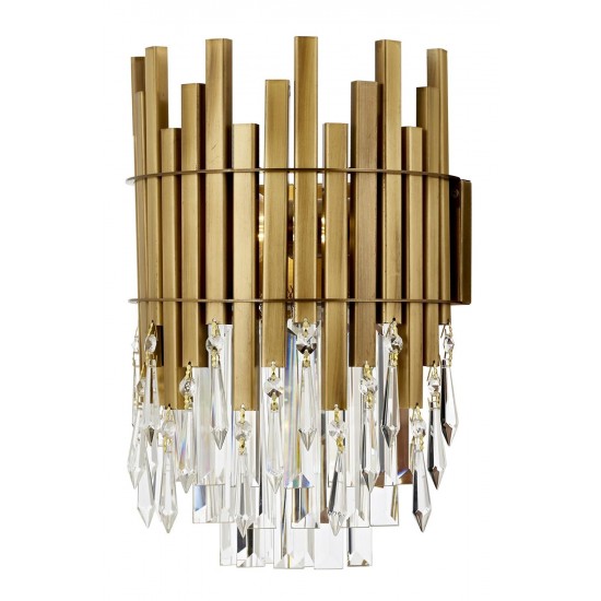 AVONNI AP-60162-1E Eskitme Kaplama Aplik E14 Metal Kristal 25x14cm