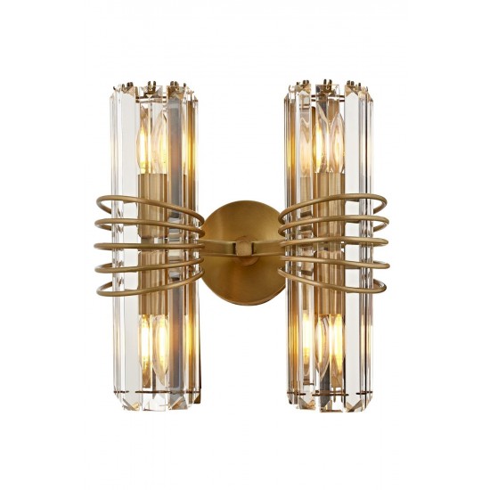 AVONNI AP-60398-2E Eskitme Kaplama Aplik E14 Metal Kristal 30x20cm