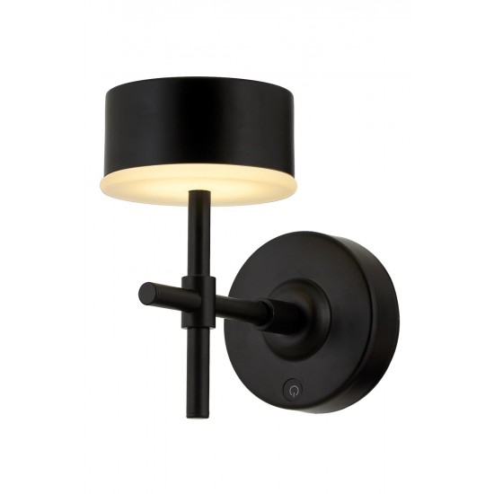 AVONNI AP-64005-BSY Siyah Boyalı Aplik LED Metal Opal Pleksi 12x20cm