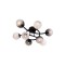 AVONNI AR-60453-8BSY Siyah Kaplama Modern Avize E14 Metal Cam 80cm