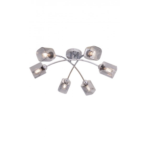 AVONNI AR-60435-6K Krom Kaplama Modern Avize E27 Metal Cam 40cm