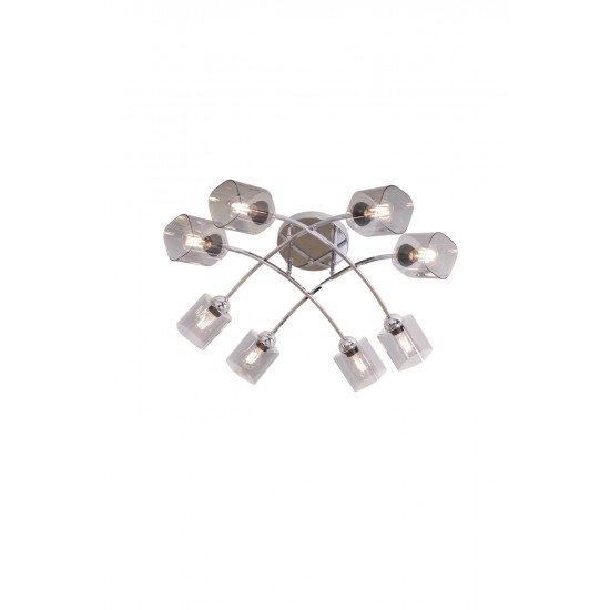 AVONNI AR-60435-8K Krom Kaplama Modern Avize E27 Metal Cam 40cm