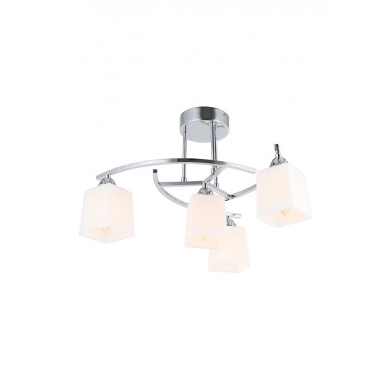 AVONNI AV-1373-4K Krom Kaplama Modern Avize E14 Metal Cam 51cm