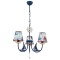 Modi Lighting Mod-1416-BOAT Mavi Boyalı Modern Avize E14 Metal Kumaş 52cm
