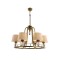 Modi Lighting Mod-1597-6ES Eskitme Kaplama Modern Avize E27 Metal Cam Kumaş 65cm