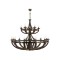 Modi Lighting Mod-1644-12+6E Eskitme Kaplama Modern Avize E14 Metal Ahşap 147cm