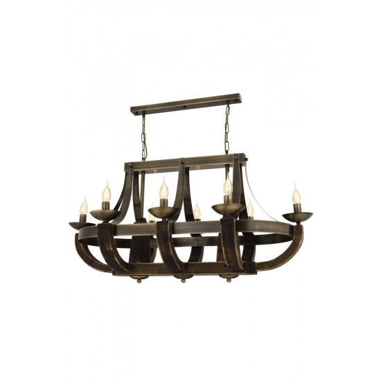 Modi Lighting Mod-1644-8E-YM Eskitme Kaplama Modern Avize E14 Metal Ahşap 106x58cm Modi Lighting Mod-1644-8E-YM Eskitme Kaplama Modern Avize E14 Metal Ahşap 106x58cm