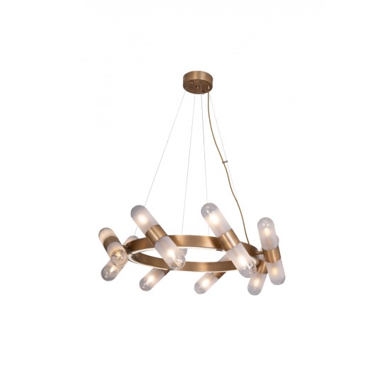 AVONNI AV-60454-8E Eskitme Kaplama Modern Avize E14 Metal Cam 80cm