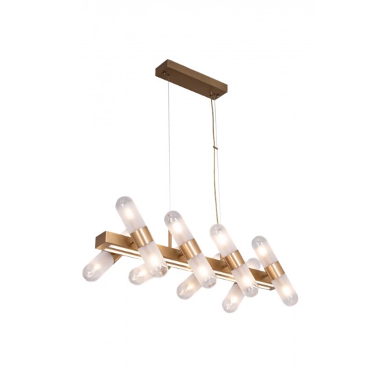 AVONNI AV-60454-8E-YM Eskitme Kaplama Modern Avize E14 Metal Cam 50x90cm