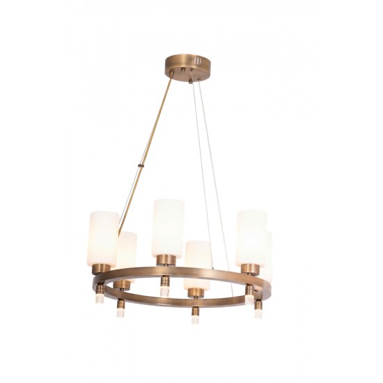 AVONNI AV-60462-6E Eskitme Kaplama Modern Avize E27 Metal Cam 65cm
