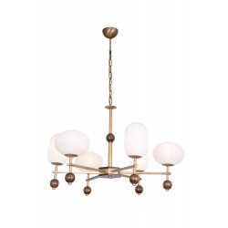 AVONNI AV-60463-6E Eskitme Kaplama Modern Avize E27 Metal Cam 60cm