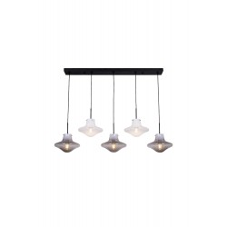 AVONNI AV-60466-5Y-BSY Siyah Kaplama Modern Avize E14 Metal Cam 22x80cm