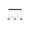 AVONNI AV-60466-5Y-BSY Siyah Kaplama Modern Avize E14 Metal Cam 22x80cm