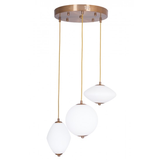 AVONNI AV-60467-3ET Eskitme Kaplama Modern Avize LED Metal Cam 35cm