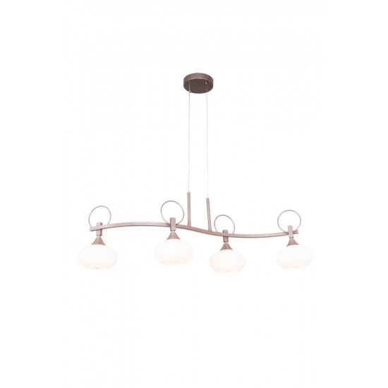 AVONNI AV-60470-4Y-CP Cappucino Kaplama Modern Avize E27 Metal Cam 15x80cm