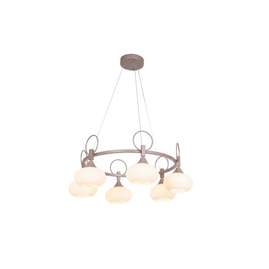 AVONNI AV-60470-6CP Cappucino Kaplama Modern Avize E27 Metal Cam 75cm