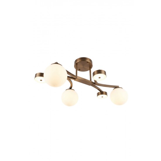 AVONNI AV-60473-6EY Eskitme Kaplama Modern Avize E14,LED ? Metal Cam 30x70cm