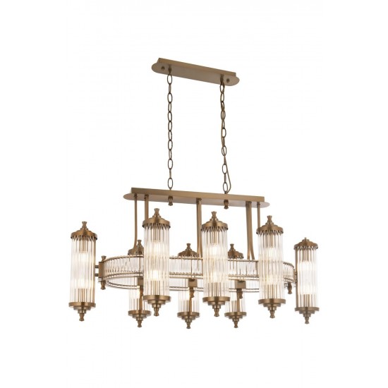 AVONNI AV-35001-8E-YM Eskitme Kaplama Modern Avize E14 Metal Cam 105x55cm