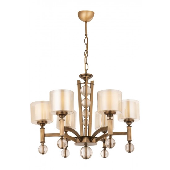 AVONNI AV-35002-6E Eskitme Kaplama Modern Avize E27 Metal Cam 75cm