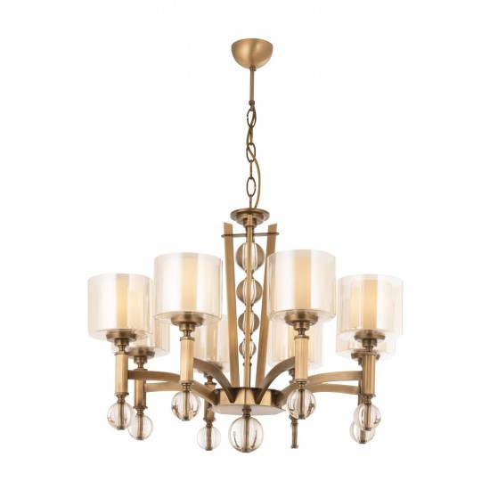 AVONNI AV-35002-8E Eskitme Kaplama Modern Avize E27 Metal Cam 75cm