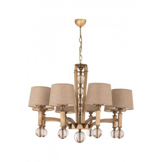 AVONNI AV-35002-8ES Eskitme Kaplama Modern Avize E27 Metal Cam Kumaş 80cm