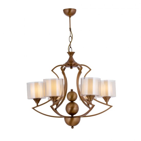 AVONNI AV-35003-6E Eskitme Kaplama Modern Avize E27 Metal Cam 70cm