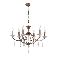 AVONNI AV-35004-6E Eskitme Kaplama Modern Avize E27 Metal Cam 65cm