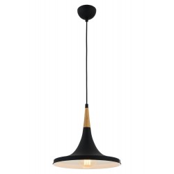 AVONNI AV-4100-A6-BSY Siyah Boyalı Modern Avize E27 Metal Ahşap 32cm