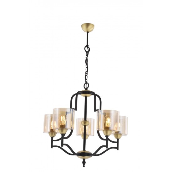 Modi Lighting Mod-4162-5E Eskitme Kaplama Modern Avize E27 Metal Cam 62cm Modi Lighting Mod-4162-5E Eskitme Kaplama Modern Avize E27 Metal Cam 62cm