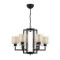 AVONNI AV-60190-6BSY Siyah Kaplama Modern Avize E27 Metal Cam 70cm