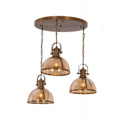 AVONNI AV-5063-3ET Eskitme Kaplama Modern Avize E27 Metal Cam 120x30cm