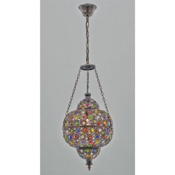 AVONNI AV-5104-1E Eskitme Kaplama Klasik Avize E27 Metal Kristal 27cm