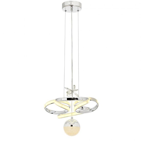 AVONNI AV-5281-1K Krom Kaplama Modern Avize  Metal Cam 35cm