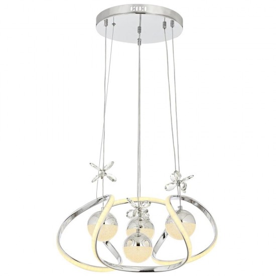 AVONNI AV-5281-4K Krom Kaplama Modern Avize  Metal Cam 40cm