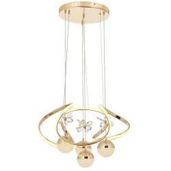 AVONNI AV-5281-4S Sarı Kaplama Modern Avize  Metal Cam 40cm