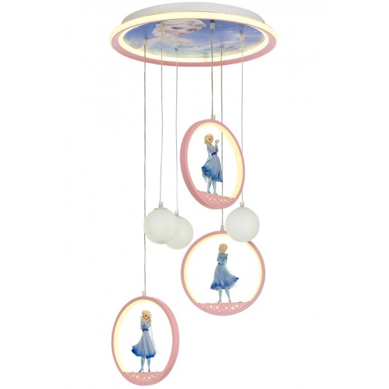 AVONNI AV-5284-PM Pembe Boyalı Modern Avize LED Metal 40cm