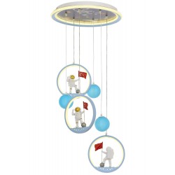 AVONNI AV-5284-TK Turkuaz Boyalı Modern Avize LED Metal 40cm