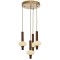 AVONNI AV-5299-4ET Eskitme Kaplama Modern Avize  Metal Ahşap Cam 35cm