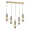 AVONNI AV-5299-5EY Eskitme Kaplama Modern Avize  Metal Ahşap Cam 15x80cm