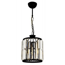 Modi Lighting Mod-60029-1BSY Siyah Boyalı Modern Avize E27 Metal Kristal 20cm
