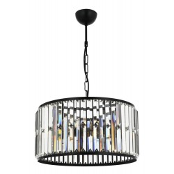 Modi Lighting Mod-60029-3BSY Siyah Boyalı Modern Avize E27 Metal Kristal 40cm