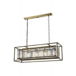 Modi Lighting Mod-60029-4EY Eskitme Kaplama Modern Avize E27 Metal Kristal 80x22cm