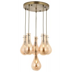 Modi Lighting Mod-60092-6ET Eskitme Kaplama Modern Avize E14 Metal Cam 50cm