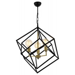 Modi Lighting Mod-60117-3BSY Siyah Boyalı Modern Avize E27 Metal 60cm
