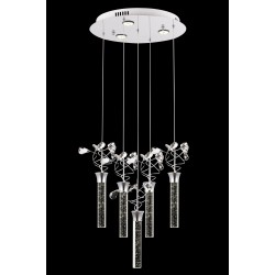 Modi Lighting Mod-60148-5KT Krom Kaplama Modern Avize LED Metal Kristal Cam 40cm