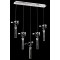 Modi Lighting Mod-60148-5KY Krom Kaplama Modern Avize LED Metal Pleksi Cam 70x13cm