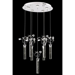 Modi Lighting Mod-60148-7KT Krom Kaplama Modern Avize LED Metal Pleksi Cam 50cm